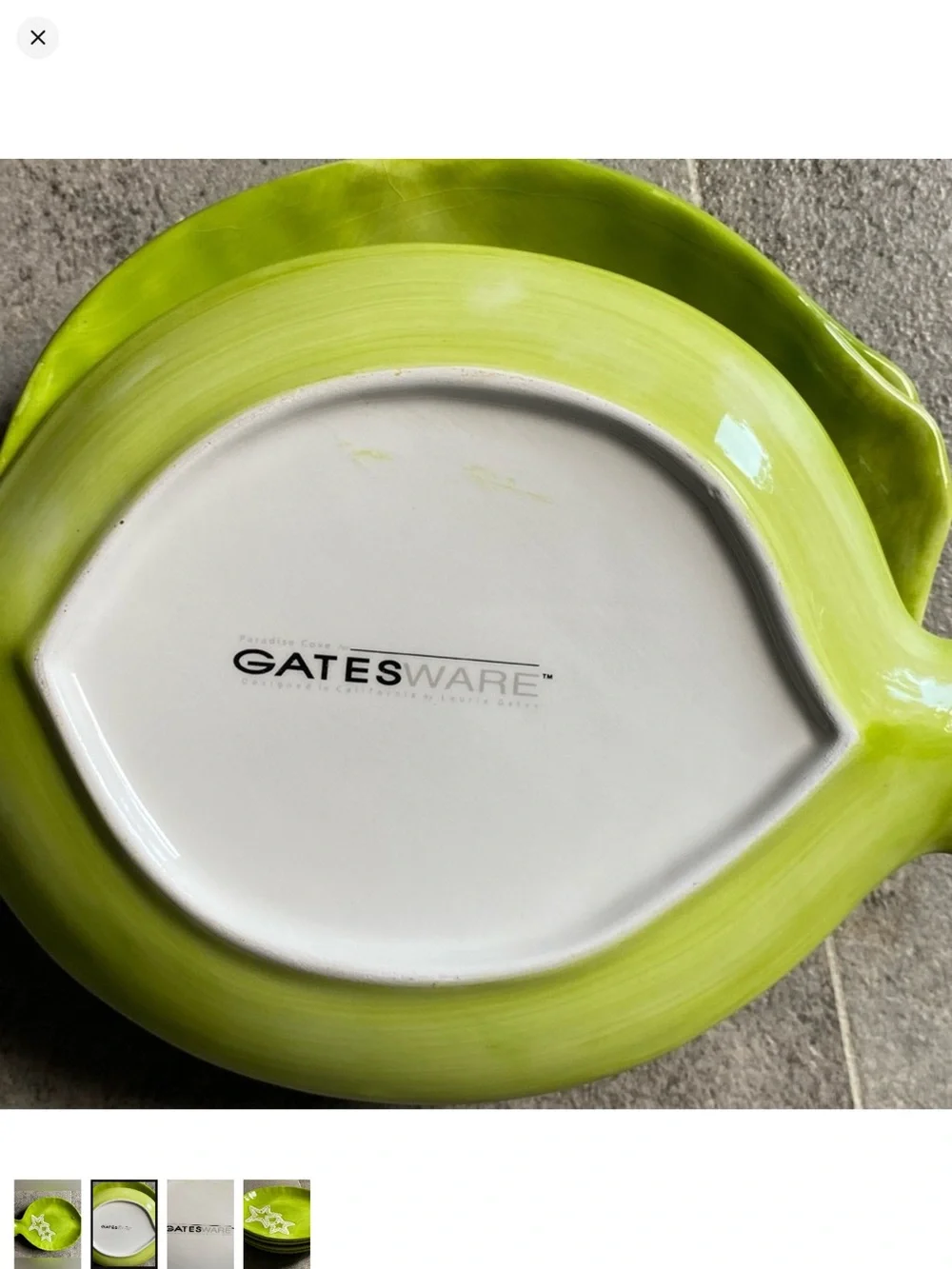 Green Fish-Shaped Ceramic Serving Platter
